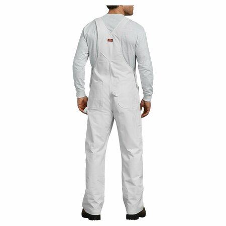 DICKIES 44W x 30L White Painter Bib Overalls 8953WH